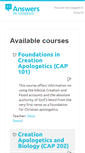 Mobile Screenshot of edu.answersingenesis.org